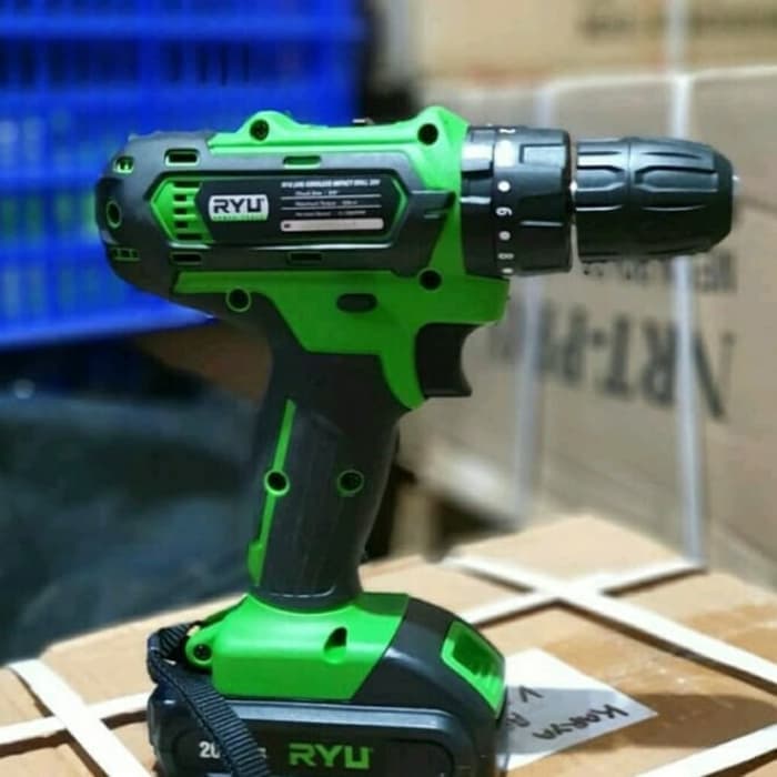 Jual CORDLESS IMPACT DRILL RYU RCI20V/MESIN BOR BATERAI RYU/TEKIRO ...