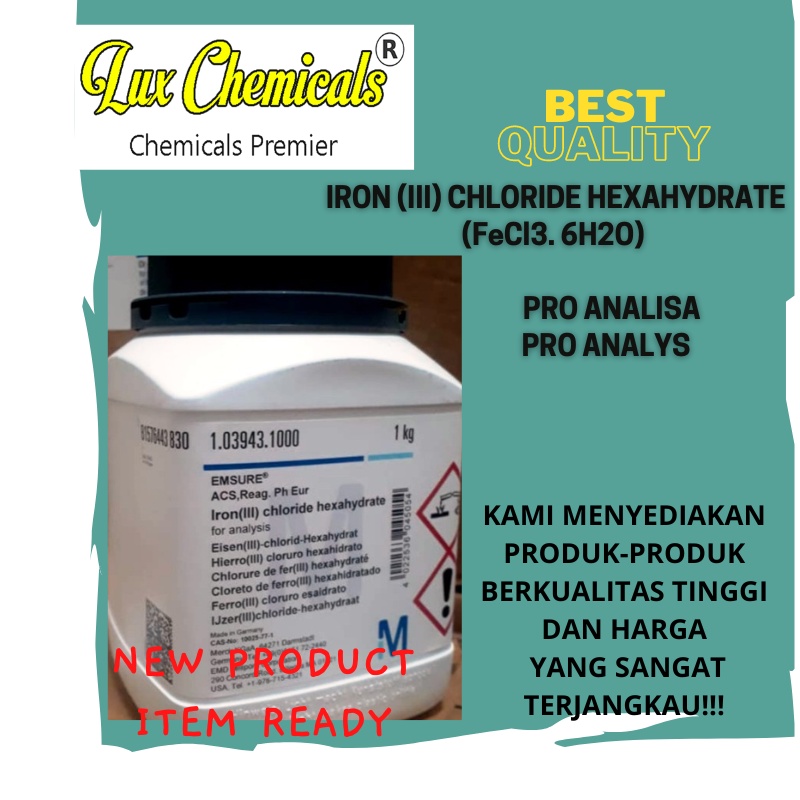 Jual ( MERCK) Iron III Chloride Hexahydrate / Besi III Klorida