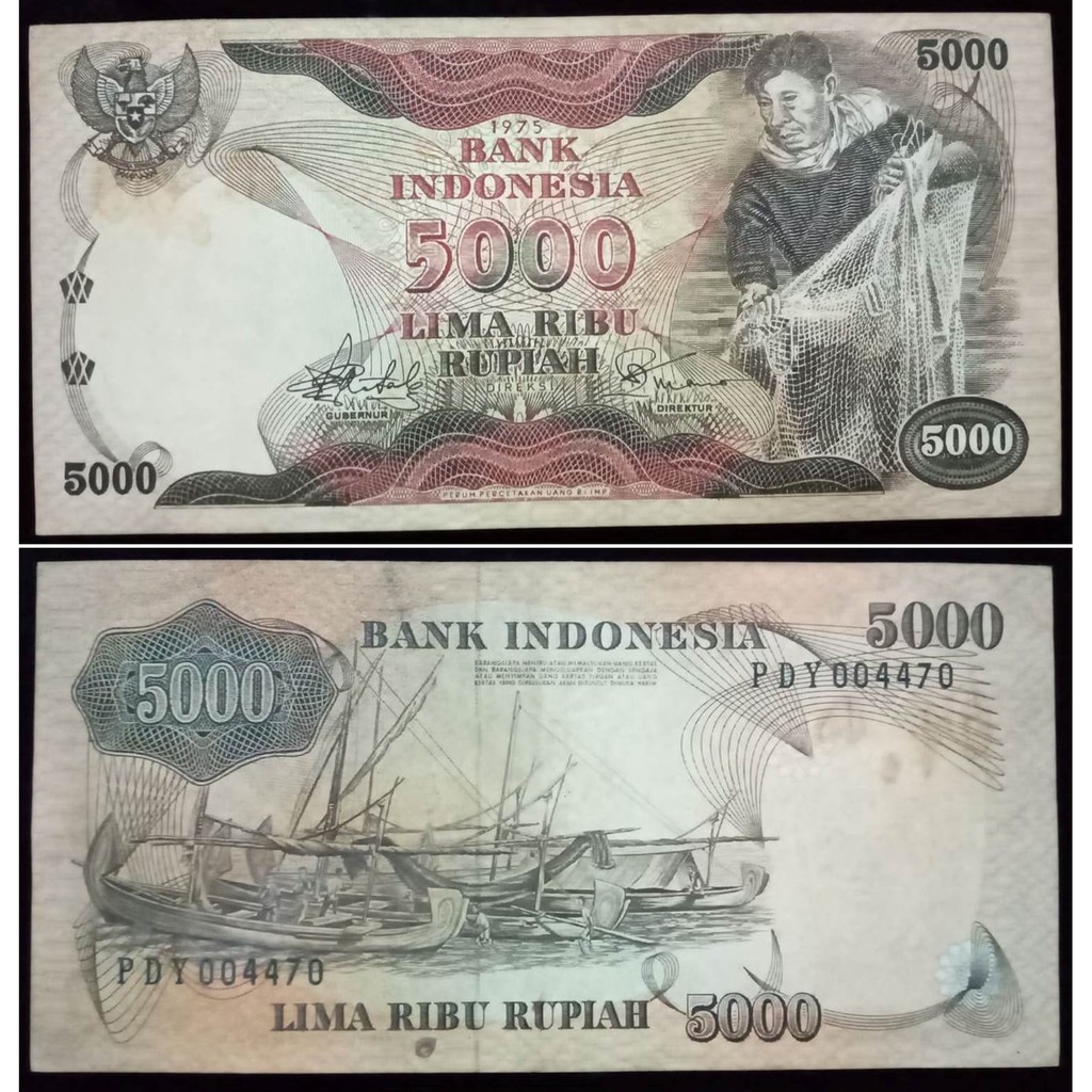 Jual Uang Kuno Rp.5,000 Seri Penjala 1975 | Shopee Indonesia
