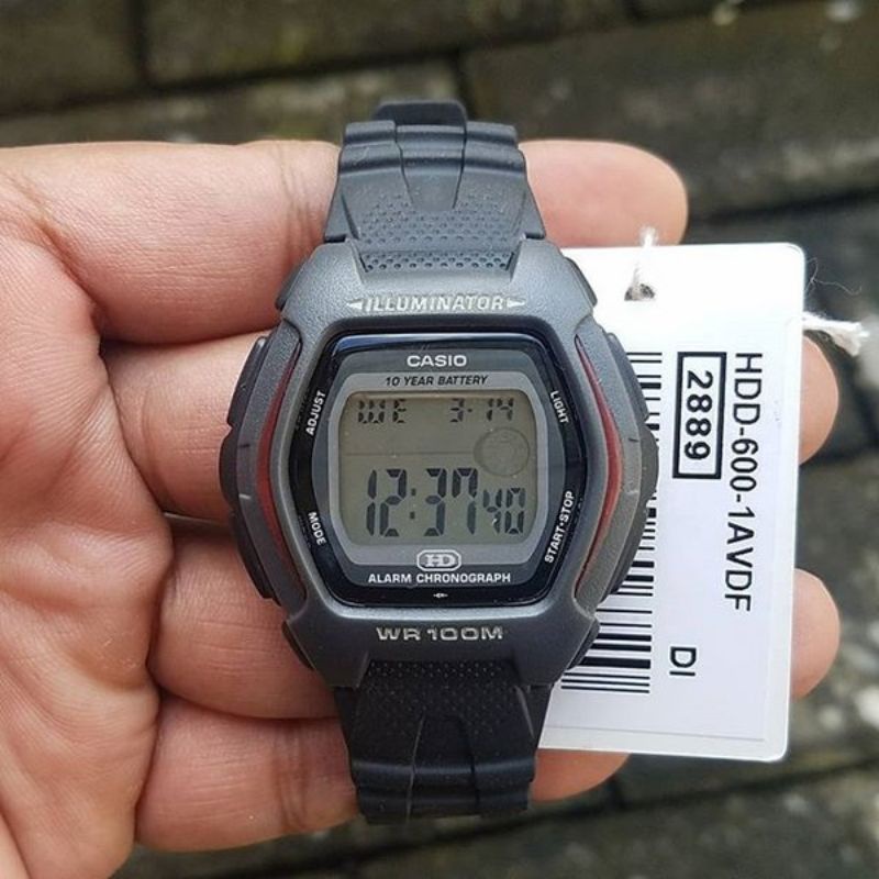 Jam tangan Digital pria Casio HDD 600 1A new Original