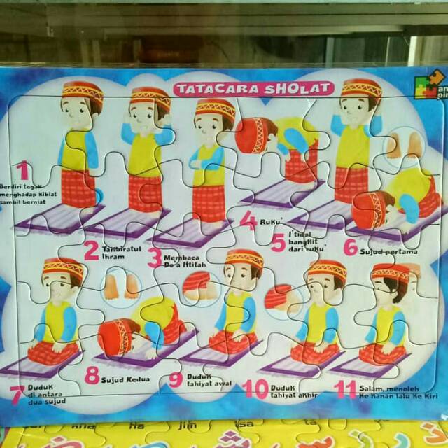 Jual Puzle Puzzle Pazel Puzel Tata Cara Shalat Belajar Sholat Untuk Anak Shopee Indonesia