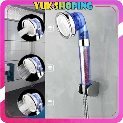 Jual Shower Head Mineral Ion Spa Kepala Water Filter 3 In 1