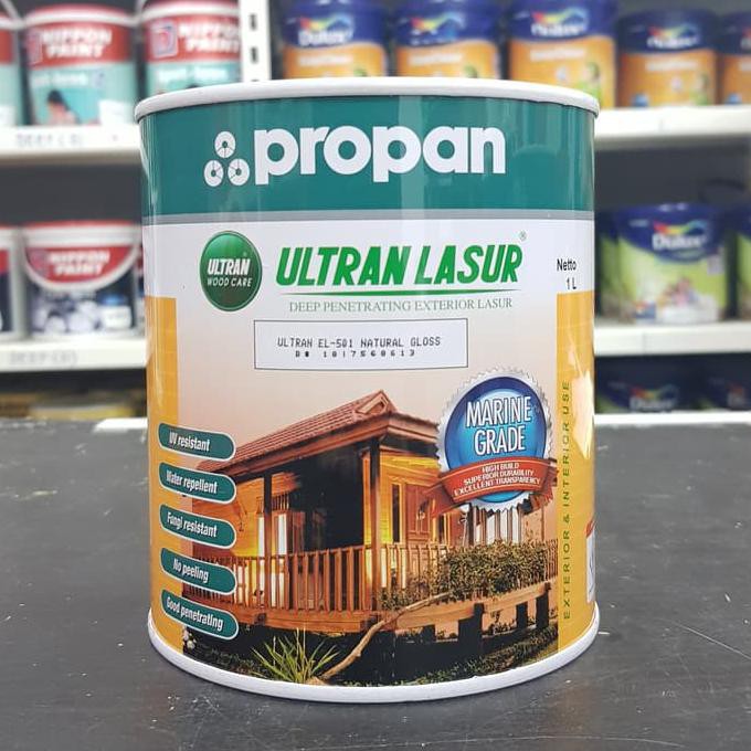 Jual Propan Ultran Lasur El 501 1l Pelapis Kayu Exterior Warna Transparan Classic Teak 1164