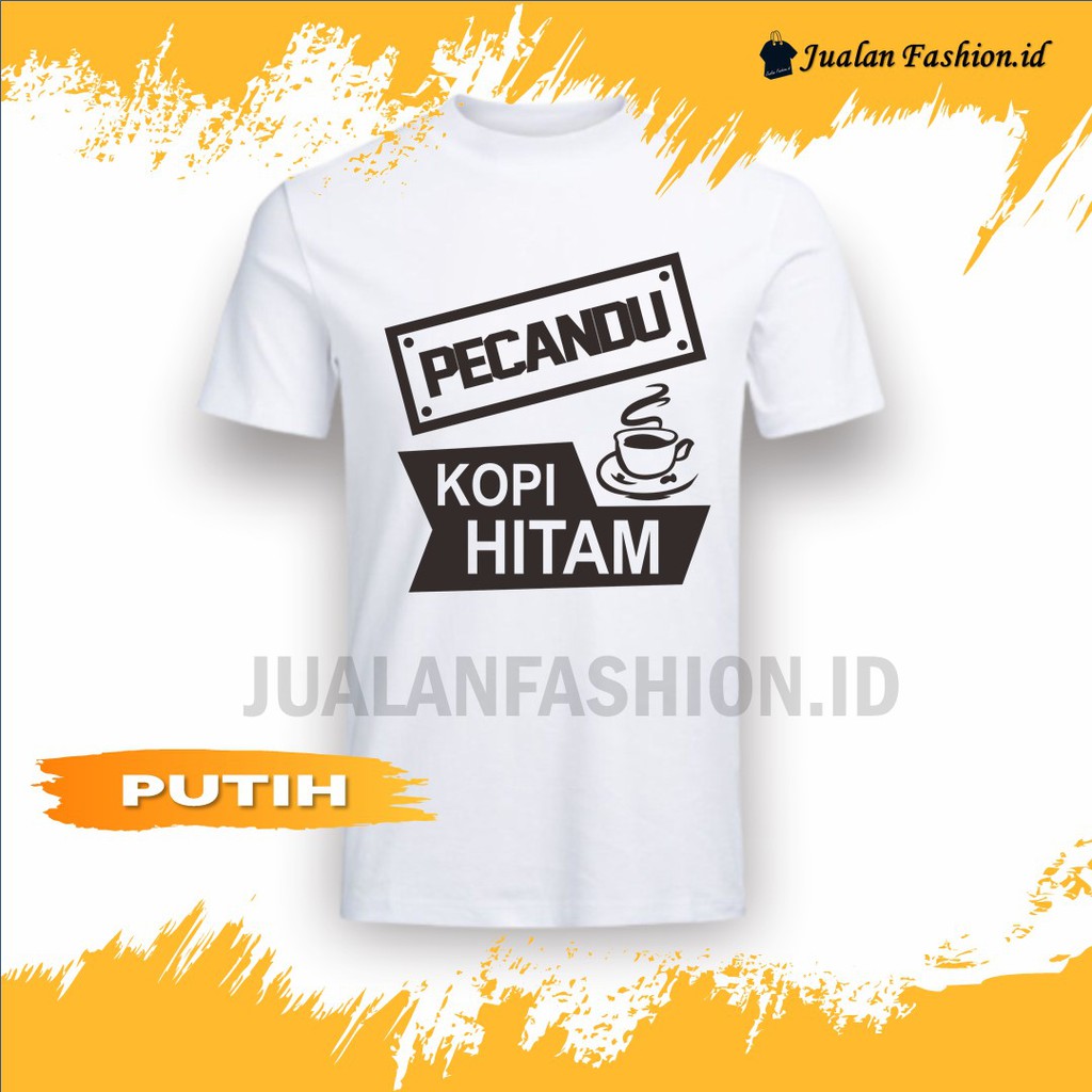 Jual Baju Kaos Distro Kualitas Premium Original Pria Ngopi Pecandu Kopi