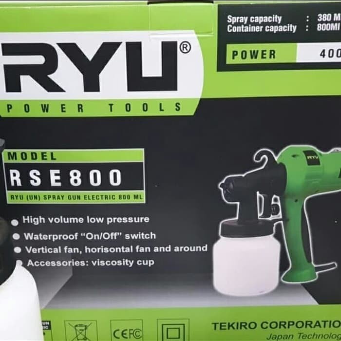 Jual Ryu RSE800 Spray gun Elektrik cat listrik paint electric RSE 800 ...