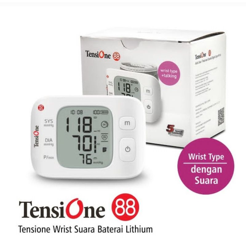 Jual ONEMED TENSIONE WRIST 88 SUARA + RECHARGEABLE / TENSIMETER ...