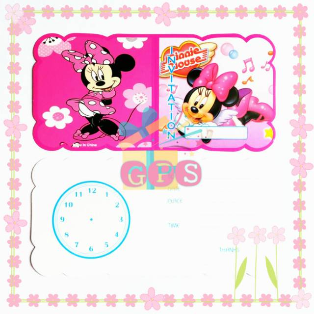 Jual Undangan Lipat MINNIE MICKEY MOUSE Ultah Ulang Tahun Anak | Shopee ...
