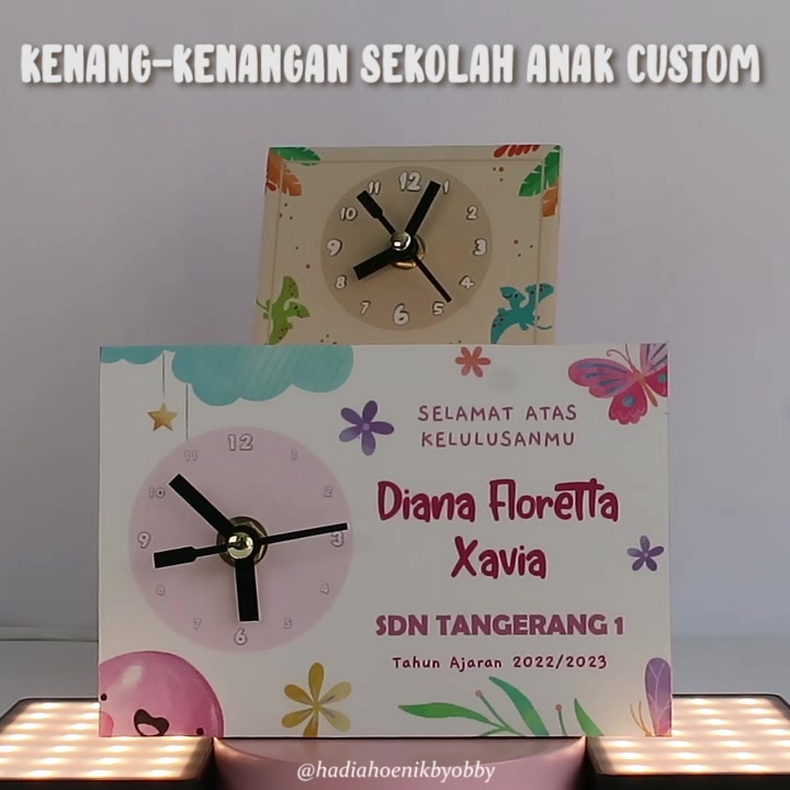 Jual JAM DINDING KAYU CUSTOM NAMA FOTO GIFT GRADUATION UNIK HAMPERS ...