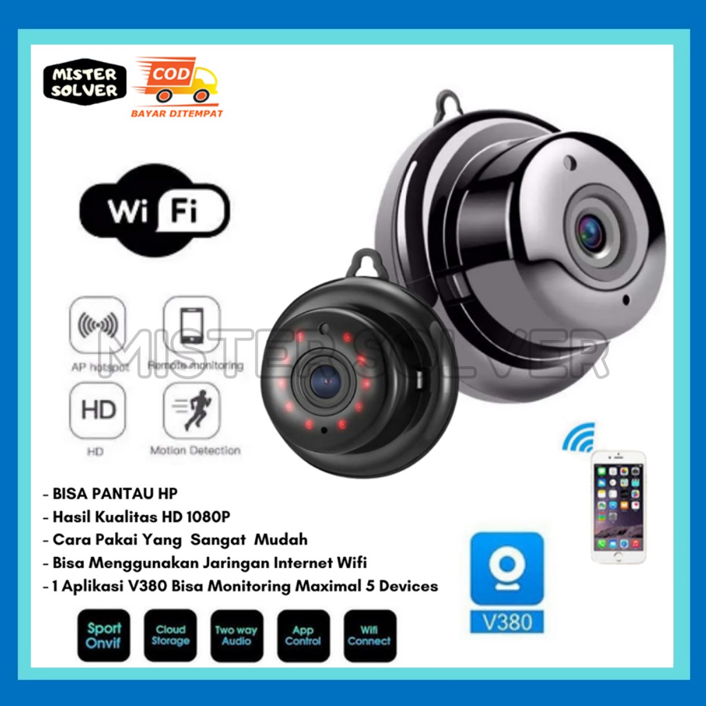 Jual IP Cam Camera Kamera CCTV Wifi Wirelles Mini V380/HDWIFICAMPRO ...