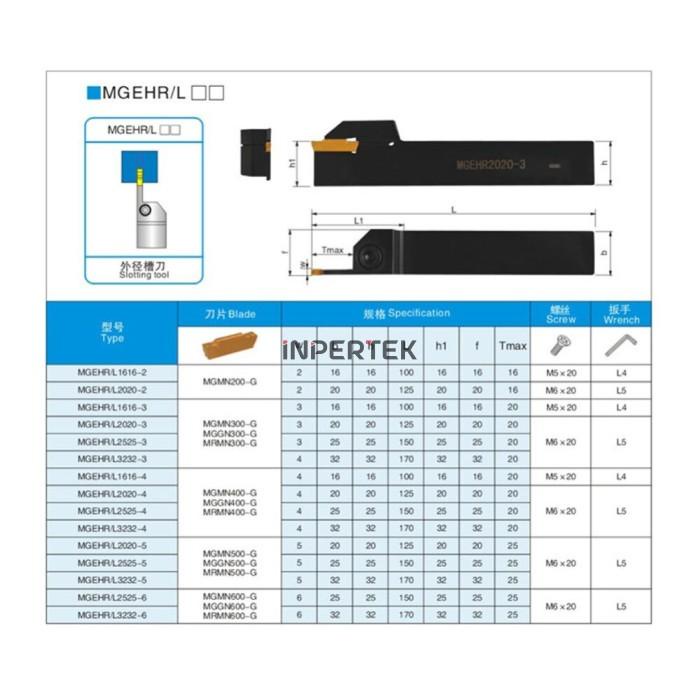 Jual MGEHR 1212 2 Holder Bubut MGEHR 1212-2 Insert MGMN200 Pahat Potong ...