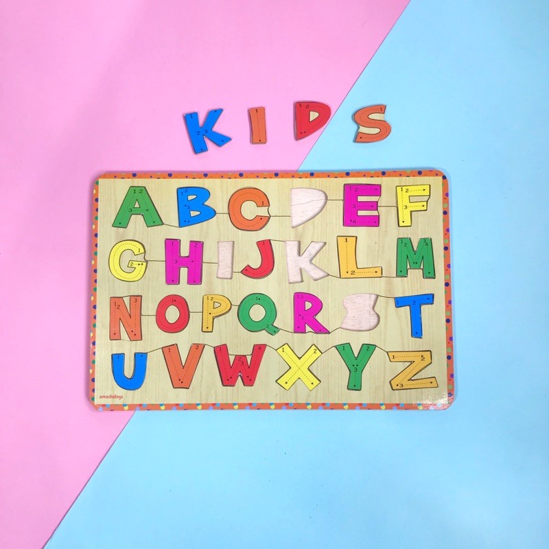 Ulasan positif pembeli mengenai kualitas puzzle huruf mainan edukasi kayu
