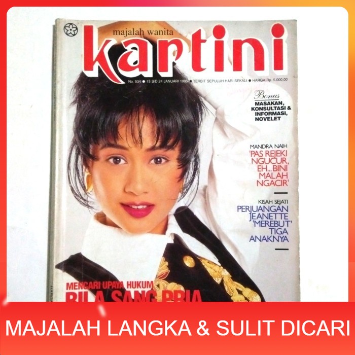 Jual Majalah Kartini No 534 Jan 1995 Cover Ria Irawan Langka Shopee