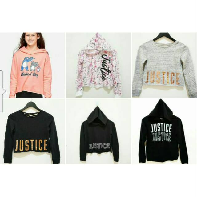 Justice crop tops hoodies deals