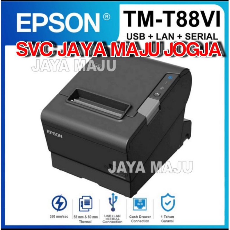 Jual Epson Tm T88 Vi Usb Lan Serial Speed 350 Mms Printer Kasir Thermal Line 9653