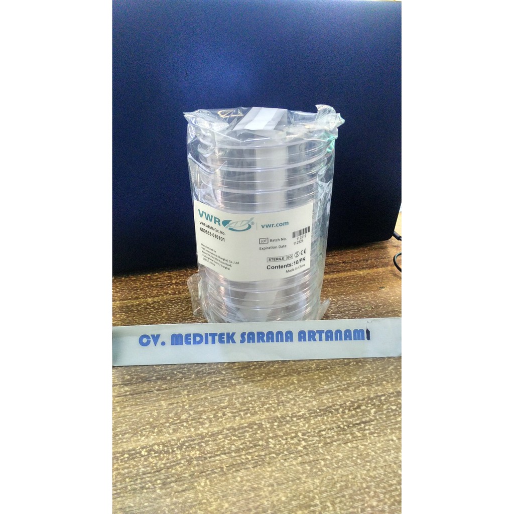 Jual Petri dish PS disposable 90 x 15 mm cawan petridish plastik VWR 1