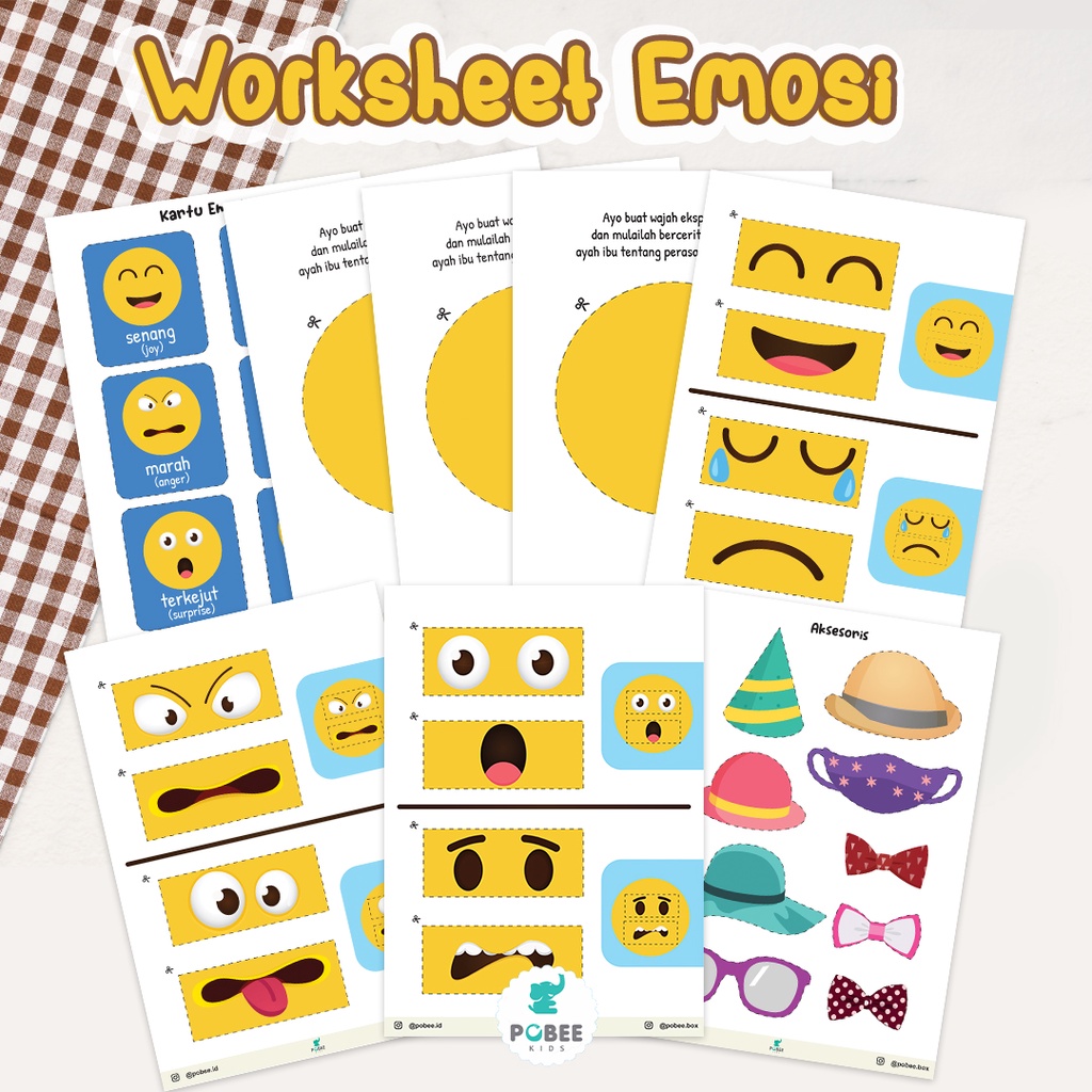 Jual Lembar Kerja Aktivitas Emosi Worksheet Activity Emosi Lembar