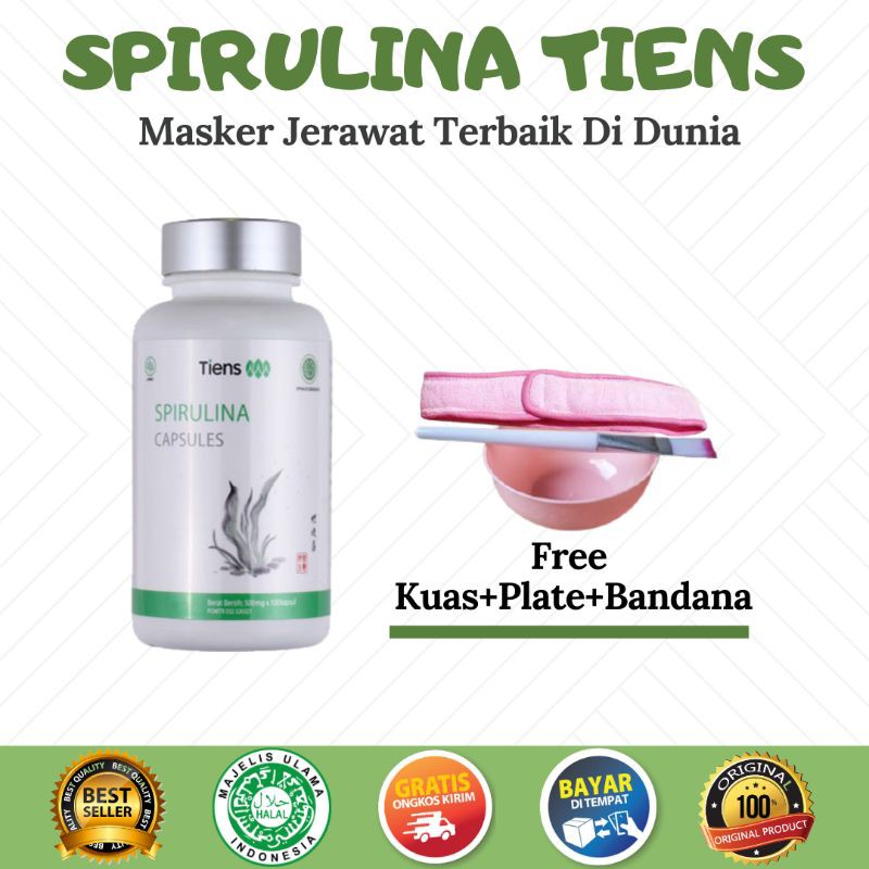 Jual Masker Wajah Spirulina Tiens Original Bpom Asli 100 Isi 100