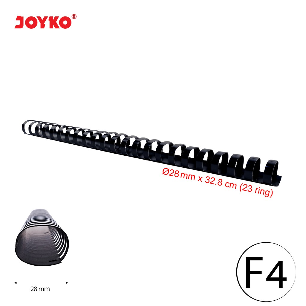 Jual Joyko Binding Ring Plastic Comb Spiral Jilid Oval F4 1 Box 50 Pcs