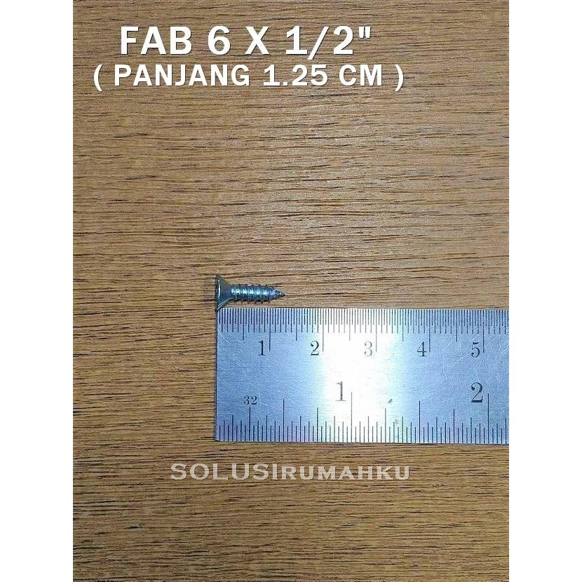 Jual 100 Skrup Philips FAB 6 x 1/2