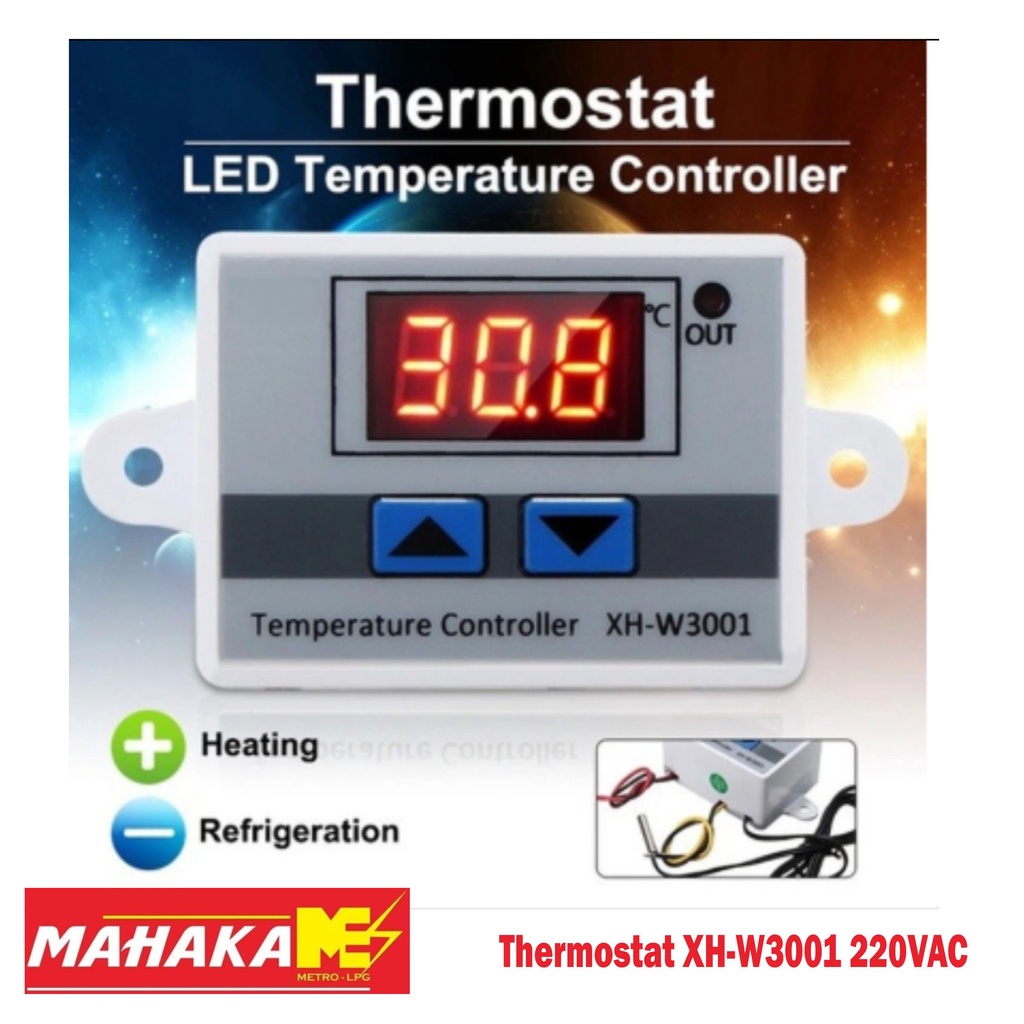 Jual Thermostat Digital XHW3001 220V AC Temperature Controller