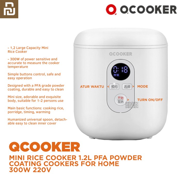 Jual OCOOKER Mini Rice Cooker 1.2L for Home | Shopee Indonesia
