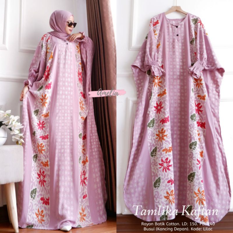 Jual TAMILKA KAFTAN BUSUI BAHAN RAYON BATIK COTTON LD 150 BY