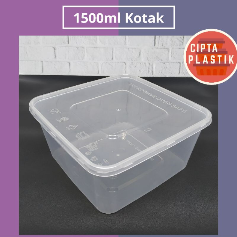 Jual Thinwall Kotak 1500ml Kotak Makan Plastik Wadah Box Plastik Lock N