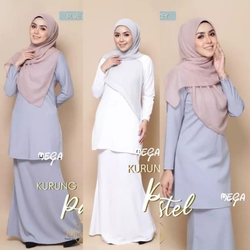 Jual MEGA - BAJU KURUNG MELAYU MALAYSIA RNB MOTIF POLOS ROK AND BLUS ...