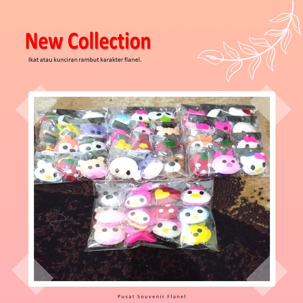 Jual IKAT RAMBUT KARAKTER FLANEL MINI (5CM) | Shopee Indonesia