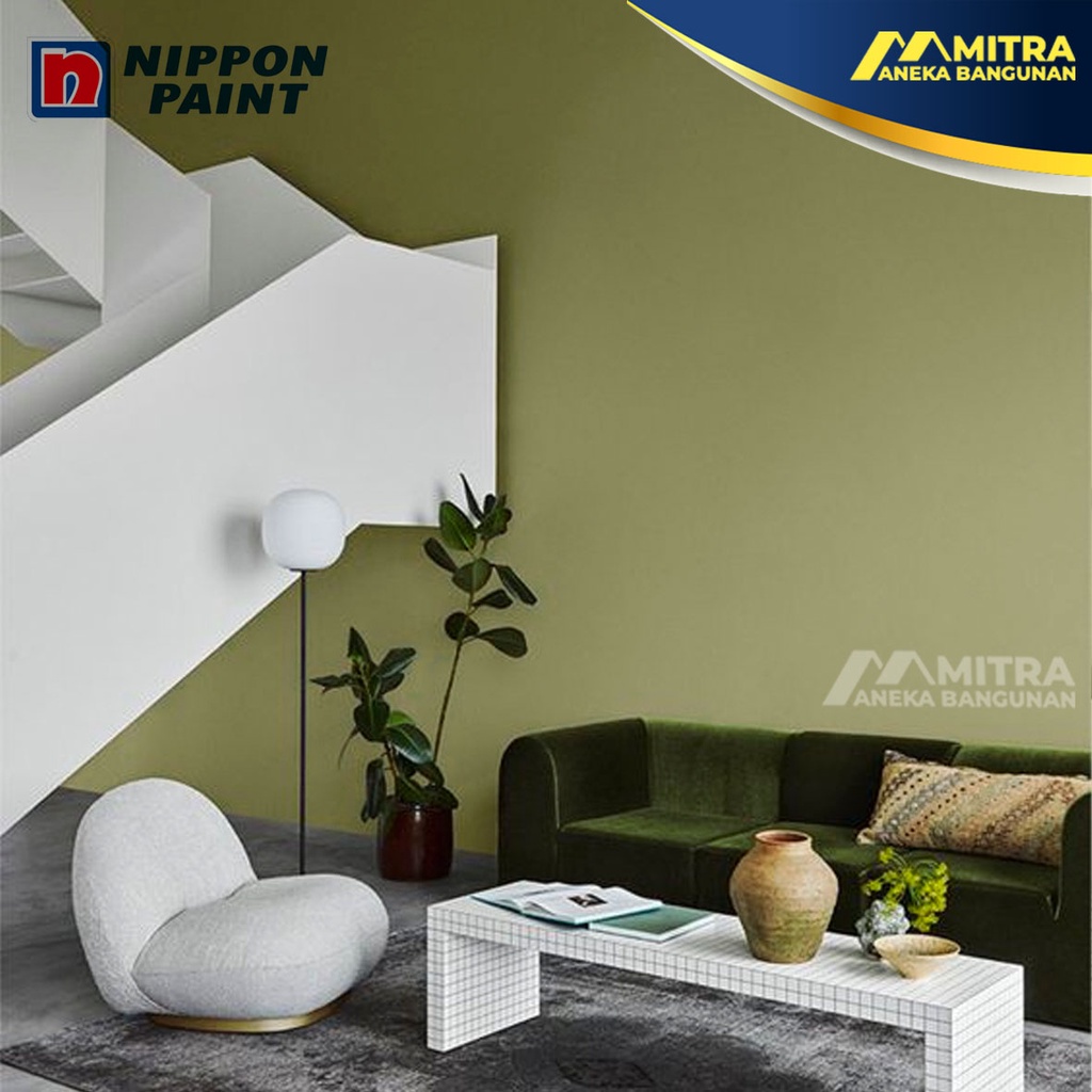 Jual CAT TEMBOK NIPPON PAINT GREEN HEIGHTS NP BGG 1744 D / HIJAU OLIVE