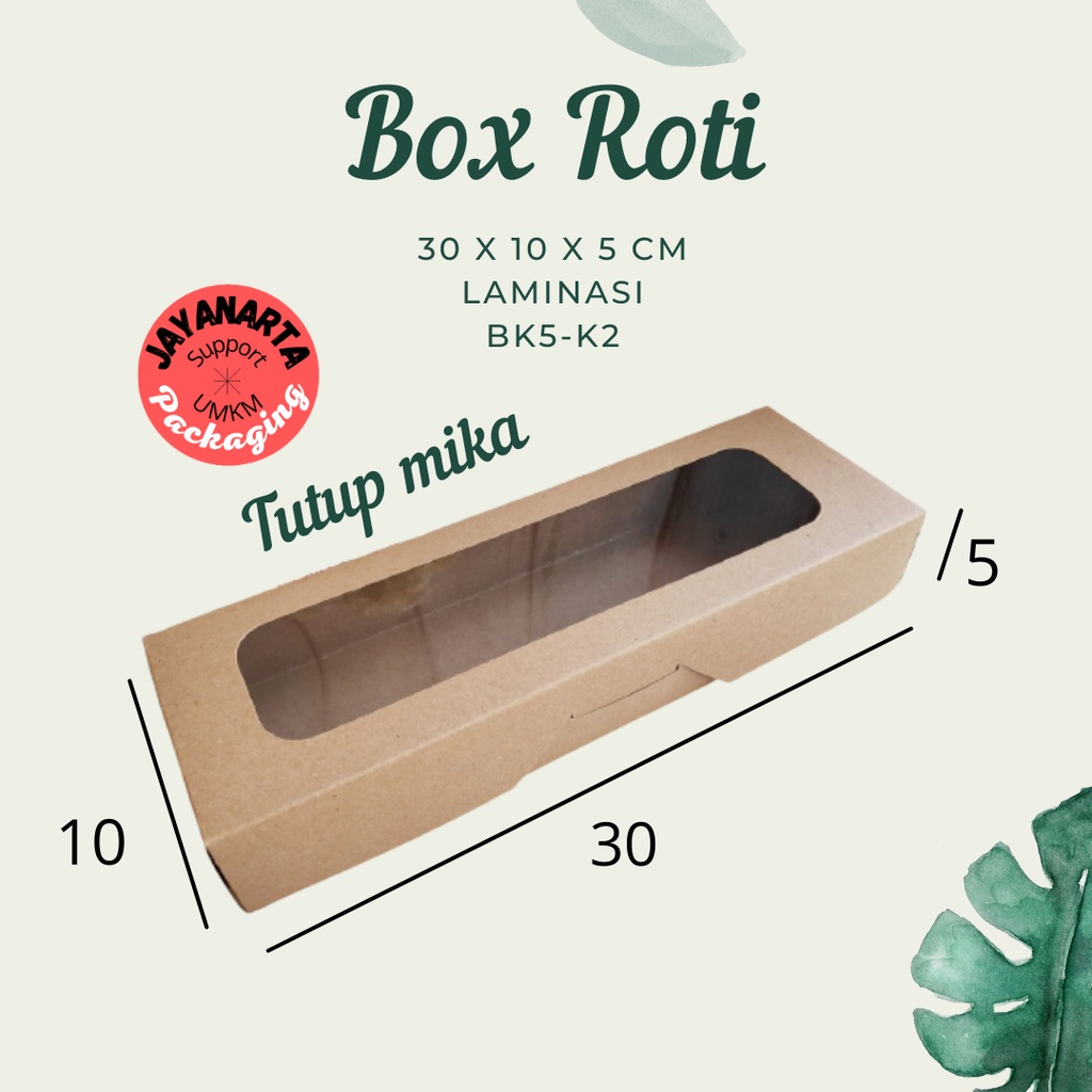 Jual Free Sticker BOX ROTI BROWNIE Uk. 30cm x 10cm x 5cm LAMINASI Tutup ...