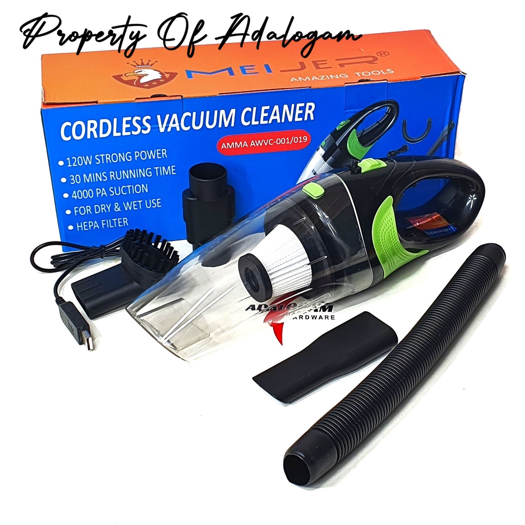 Jual MEIJER Car Vacuum Cleaner Cordless Vacum Penghisap Debu Tanpa