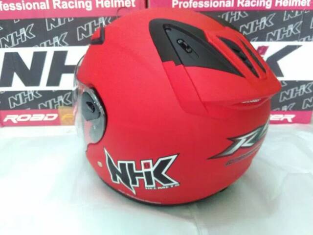 Jual Helm NHK R6 Red Doff Merah Dop Single Visor | Shopee Indonesia