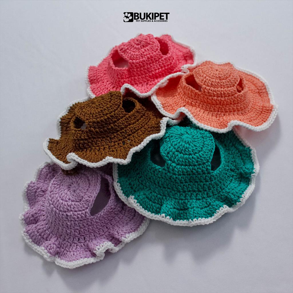 Jual BUKIPET Topi Kucing Rajut Aksesoris Hewan – Sunnyside Knit Hat ...