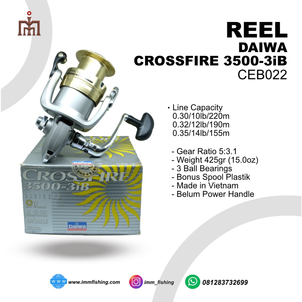daiwa crossfire 3500 3ib spin reel LT Spinning Featuring a durable LT Frame Daiwa Crossfire 3500 3iB sping