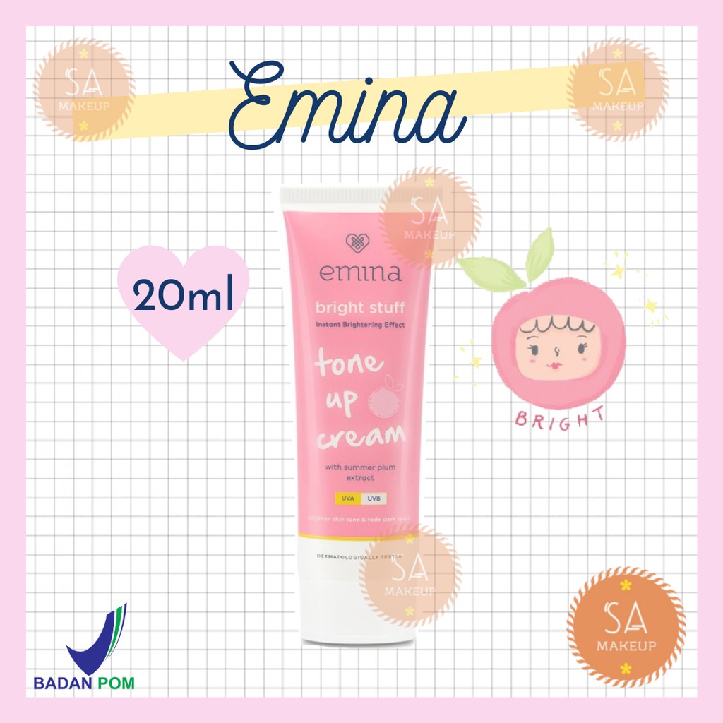 Jual EMINA Bright Stuff Tone Up Cream 20ml Emina Tone Up Cream
