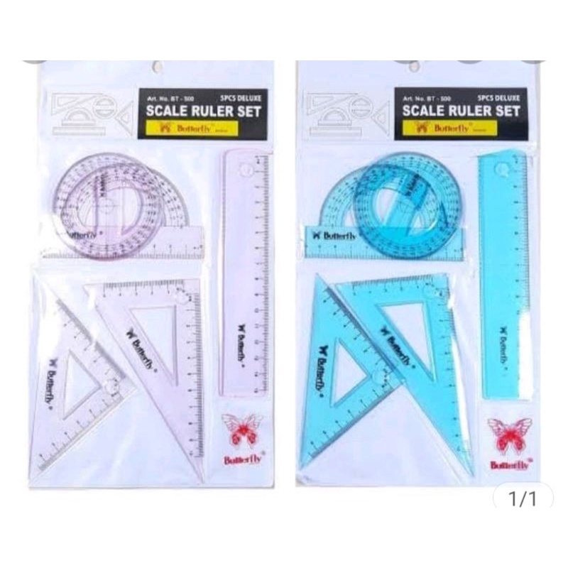 Jual GARISAN Set Butterfly / Scale Ruler Set Butterfly BT-500 ...