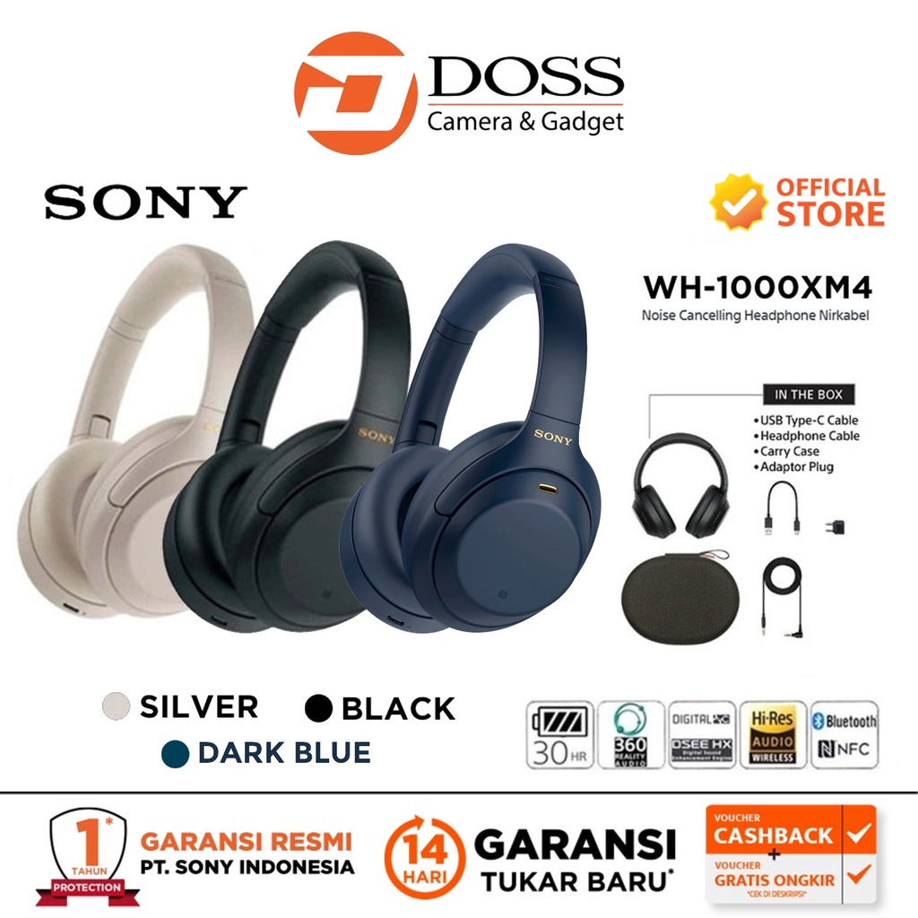 Jual SONY WH-1000XM4 Wireless Noise-Canceling Headphones WH1000XM4 ...