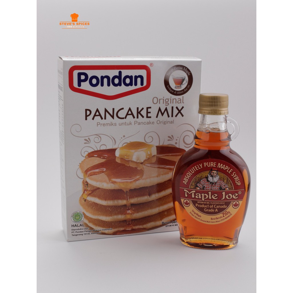 Jual Paket Sarapan Pure Maple Joe Syrup dan Pondan Pancake Mix