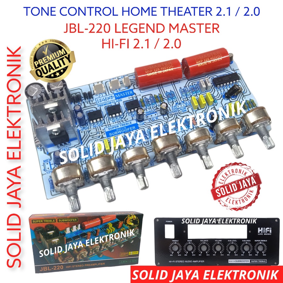 Jual KIT TONE CONTROL STEREO 2 1 2 0 JBL220 HOME THEATER HI FI STEREO PREAMP PRE CONTROL