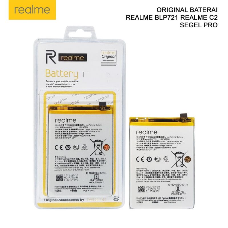 Jual Battery Realme C2 Original BLP721 | Shopee Indonesia