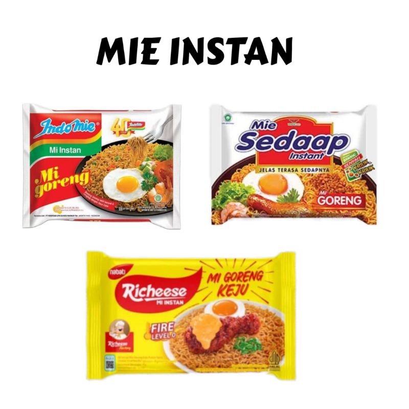 Jual MIE INSTAN GORENG PAKET isi 5pcs | RICHEESE | INDOMIE | SEDAAP ...