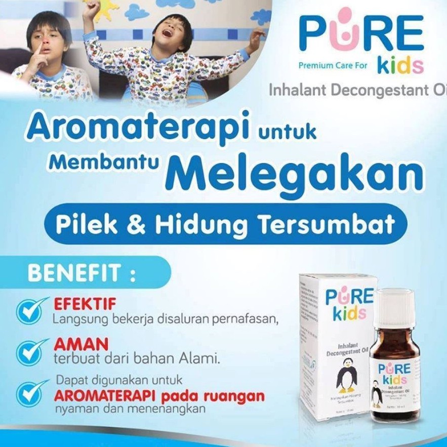 Jual Pure Kids Inhalant Decongestant Oil 10ml | Shopee Indonesia