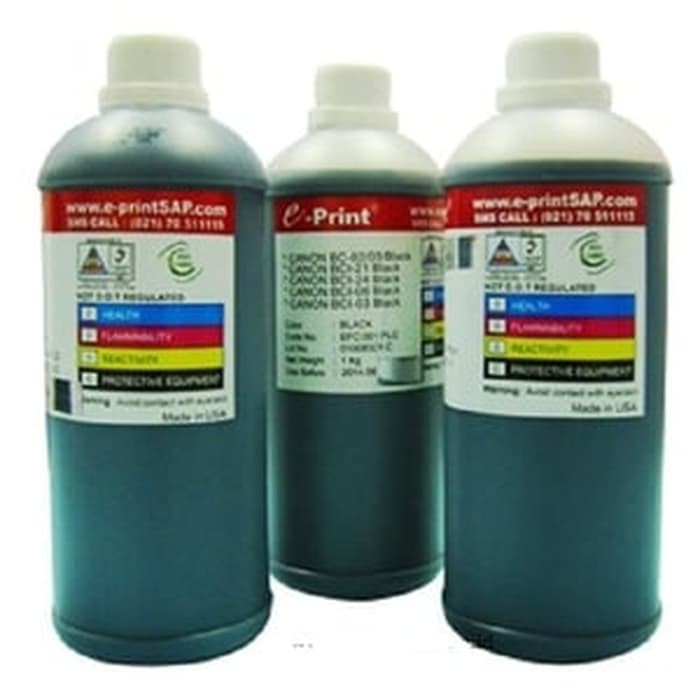 Jual E-PRINT Black Bulk Ink Reguler 1 KG (For Canon, Epson, HP ...