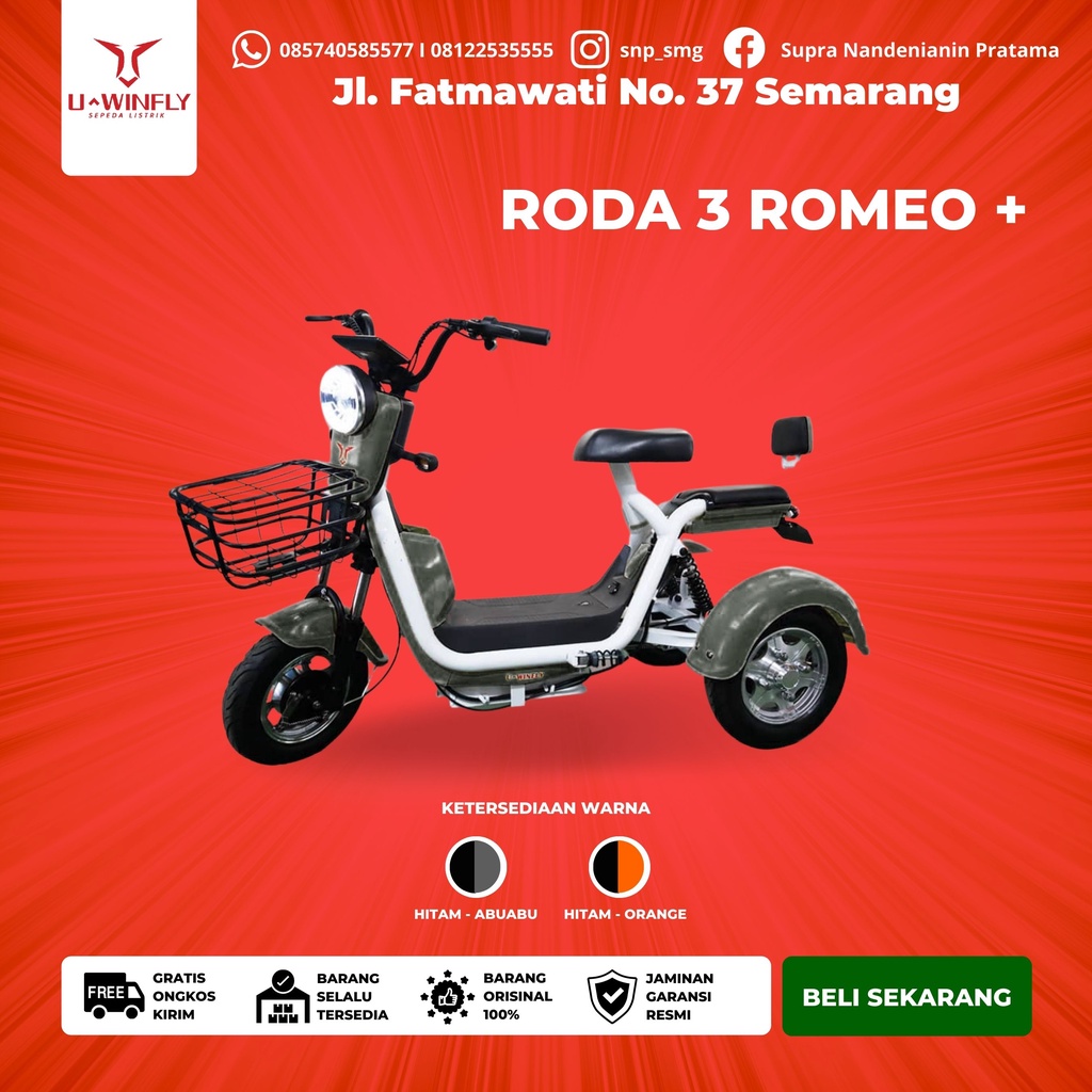 Jual Sepeda Listrik Uwinfly Roda Romeo Shopee Indonesia