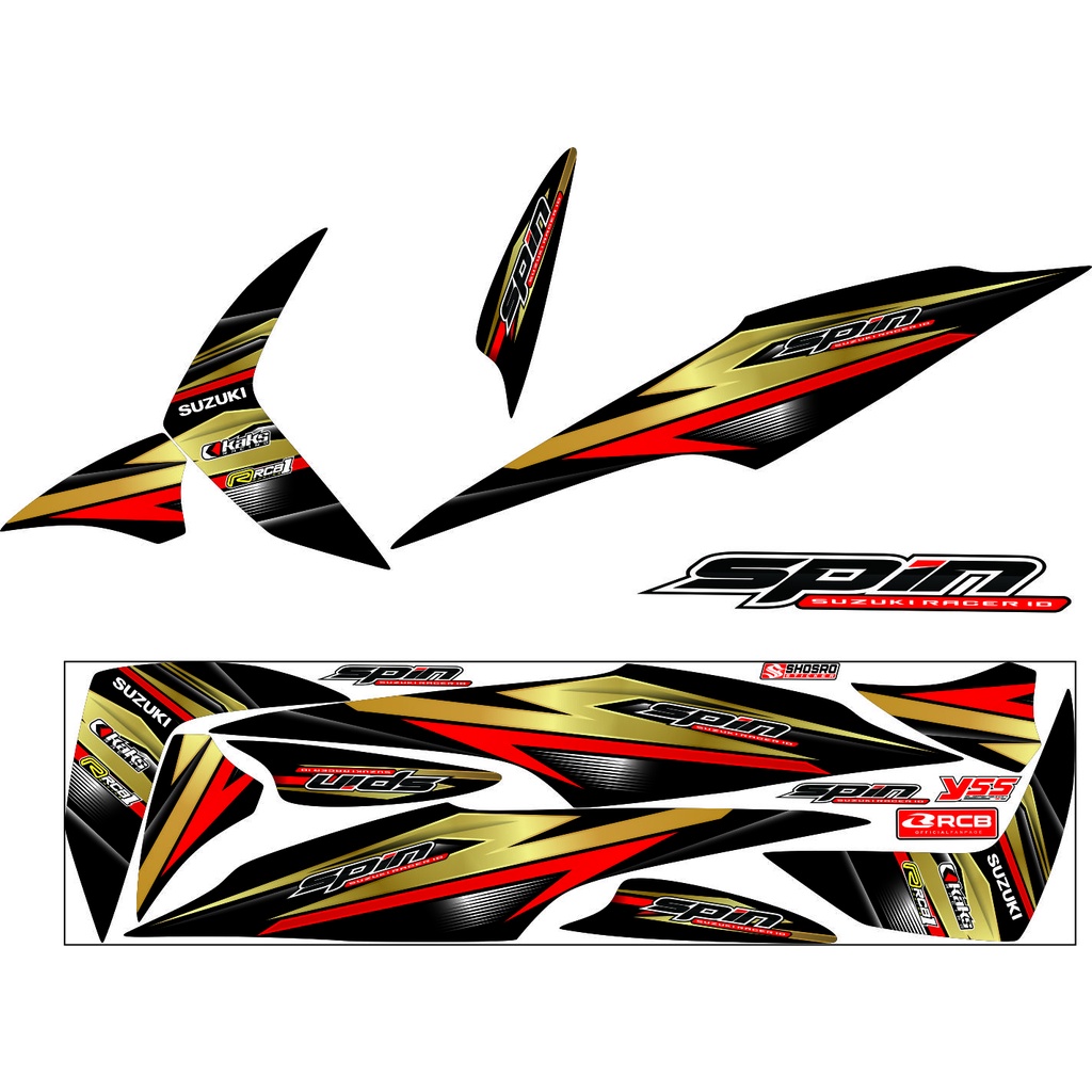 Jual Loks Art Motof Cod Stiker Striping Variasi Motor Matic Suzuki Spin