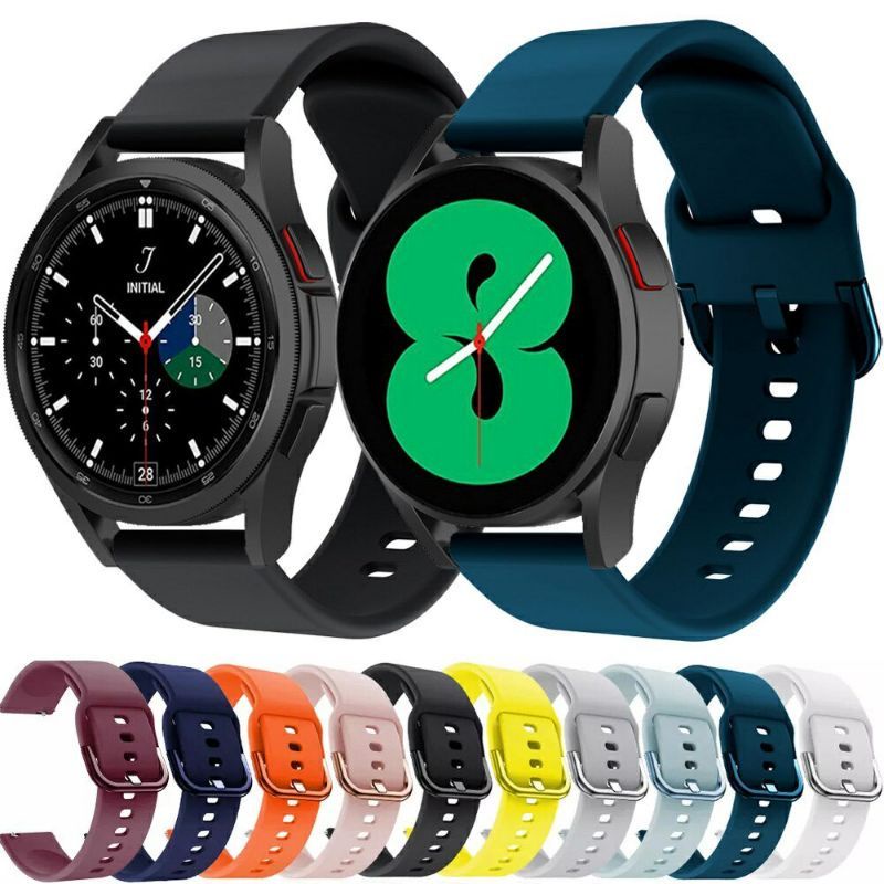 Jual Strap Samsung Galaxy Watch 4 Classic 40mm 42mm 44mm 46mm Tali Jam Rubber Colorful Buckle Model Active Shopee Indonesia