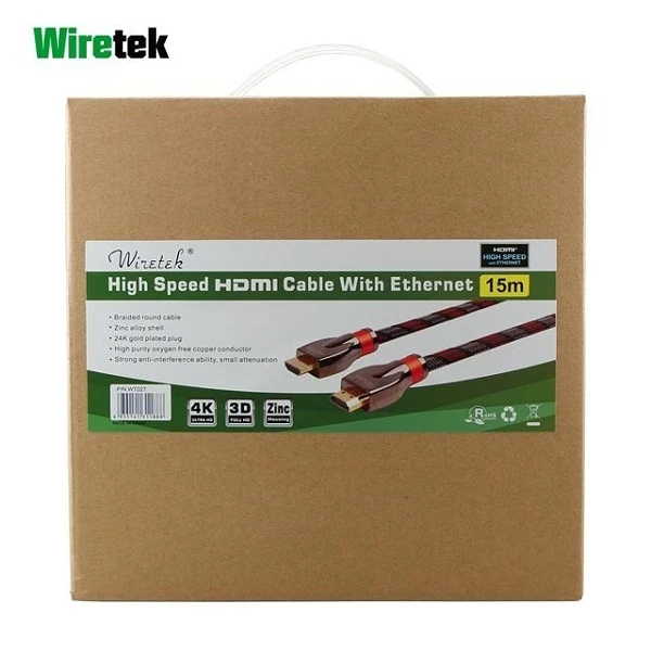 HDMI 2.0 High Speed HDMI Cable with Ethernet 15 meter WIRETEK