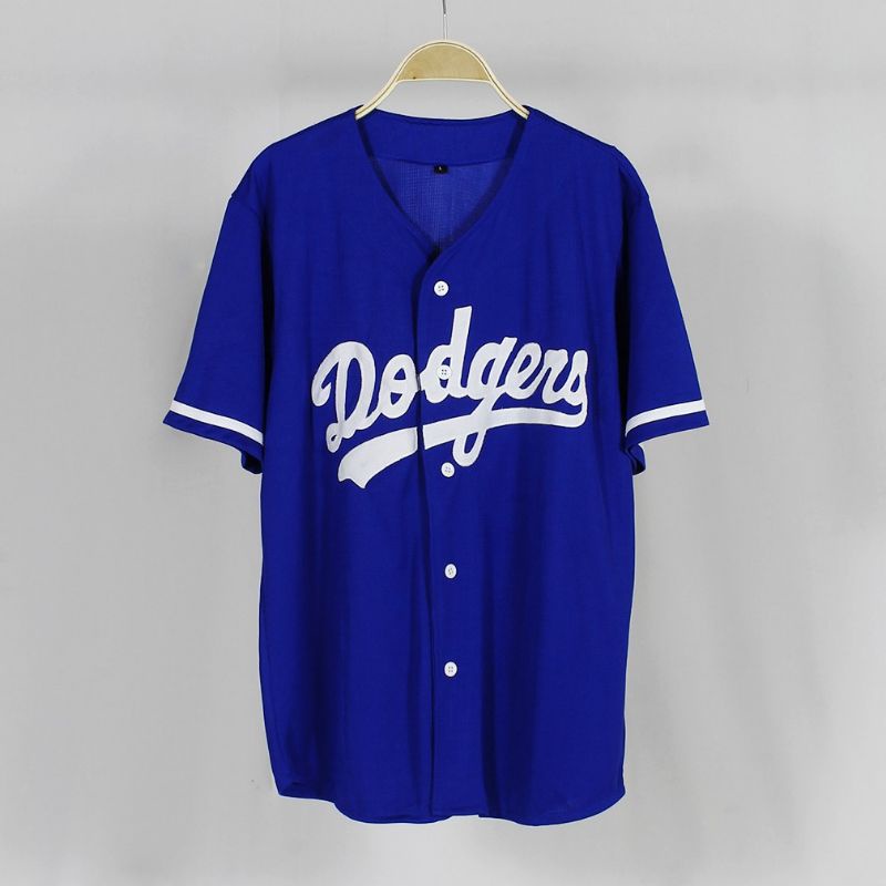 Jersey baseball baju baseball dodgers navy paragon 