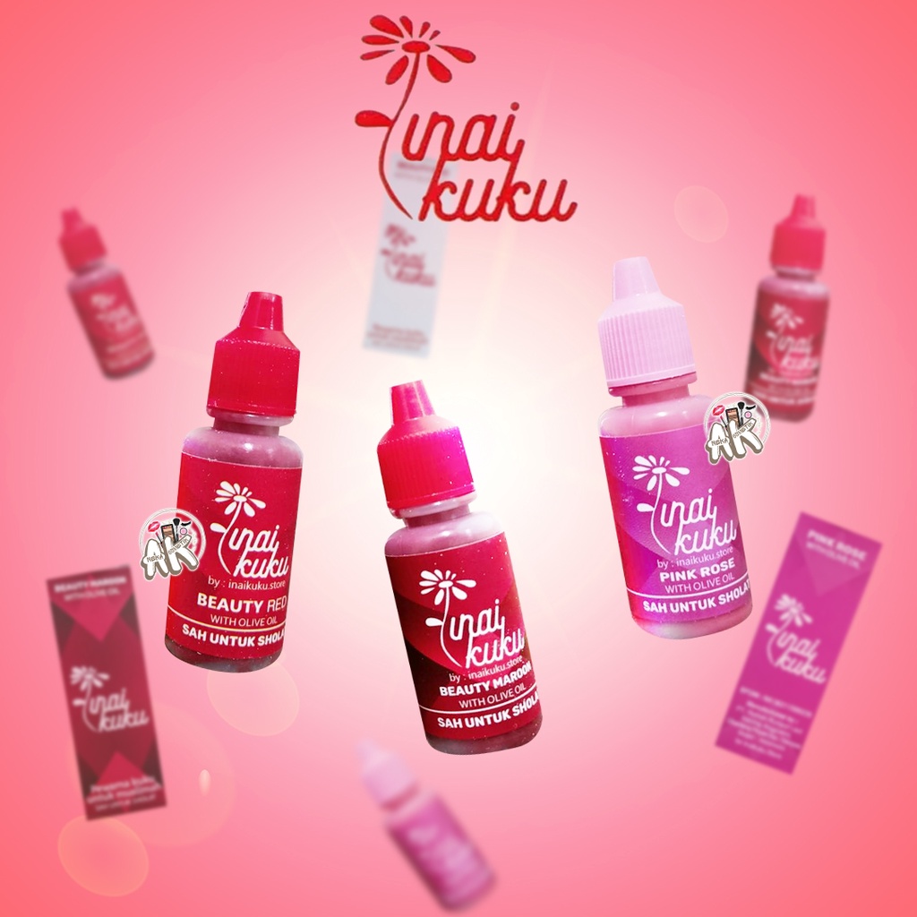 Jual INAI KUTEK KUKU HALAL UNTUK SHOLAT ( READY WARNA MERAH / MAROON ...